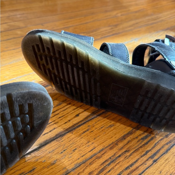 Rick Owen’s Dr. Martens Black Leather Buckle size 8 fits women 9 Sandals - Picture 4 of 7